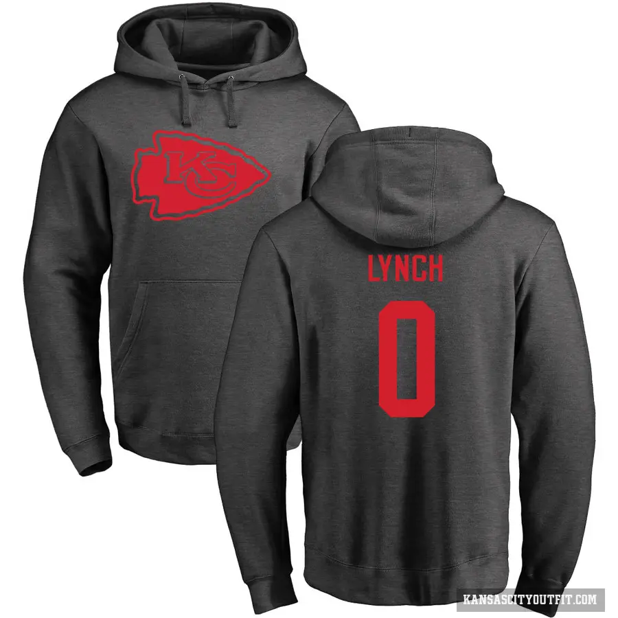 Men's ＃0 Blake Lynch Kansas City Chiefs Pro Line by Branded Ash One Color Pullover Hoodie