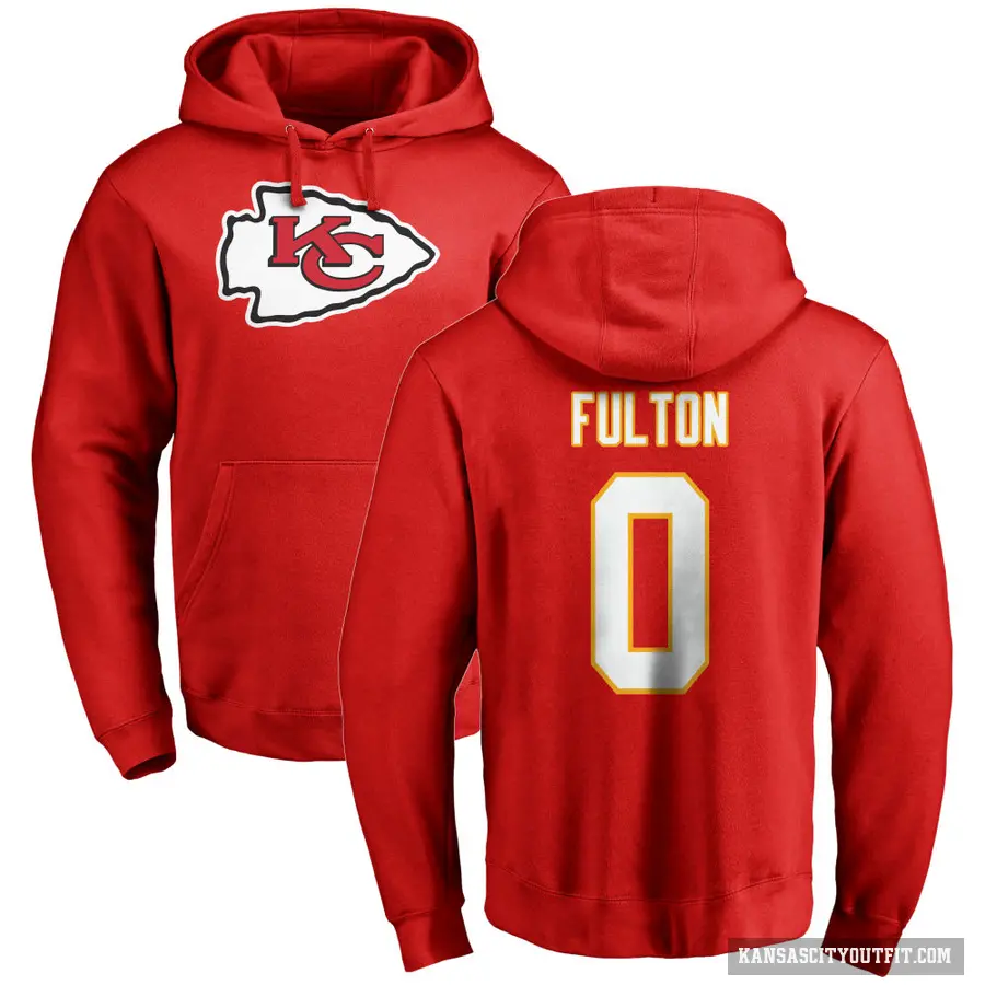 Men's ＃0 Kristian Fulton Kansas City Chiefs Red Pro Line Logo Pullover Hoodie