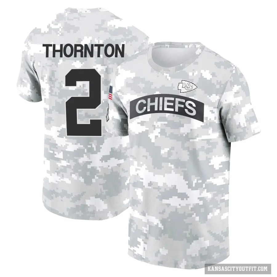 Men's ＃2 Tyquan Thornton Kansas City Chiefs Camo Arctic 2024 Salute to Service Performance T-Shirt