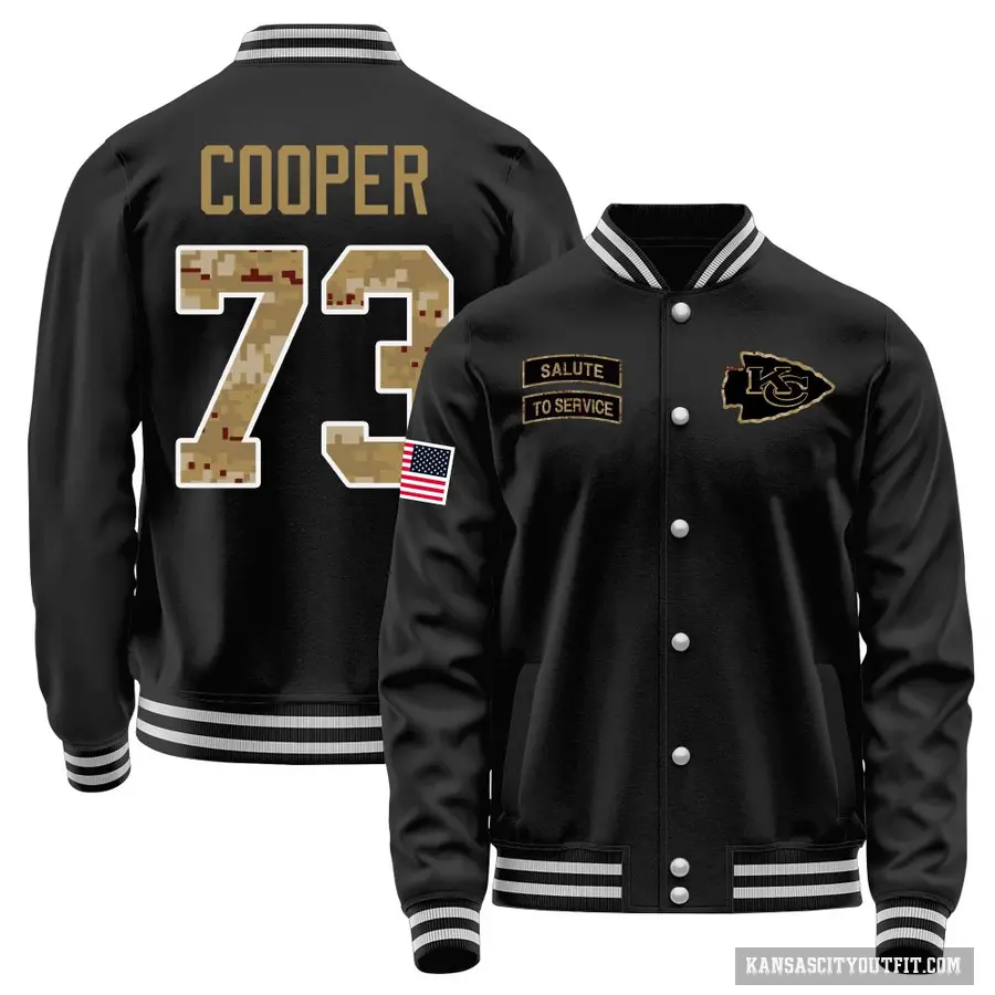 Men's ＃73 Dalton Cooper Kansas City Chiefs Black Salute to Service Sideline Performance Jacket