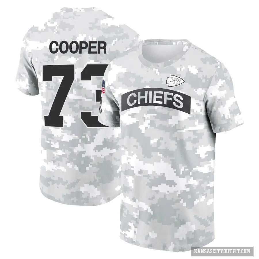 Men's ＃73 Dalton Cooper Kansas City Chiefs Camo Arctic 2024 Salute to Service Performance T-Shirt