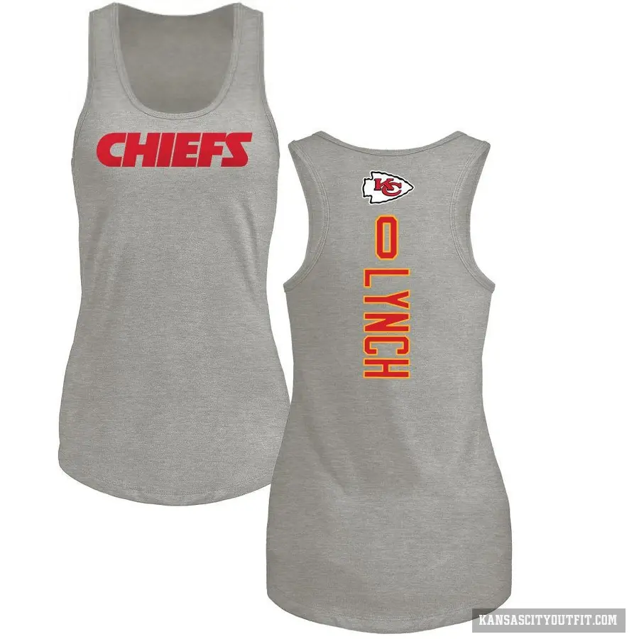 Women's ＃0 Blake Lynch Kansas City Chiefs Ash Backer Tank Top