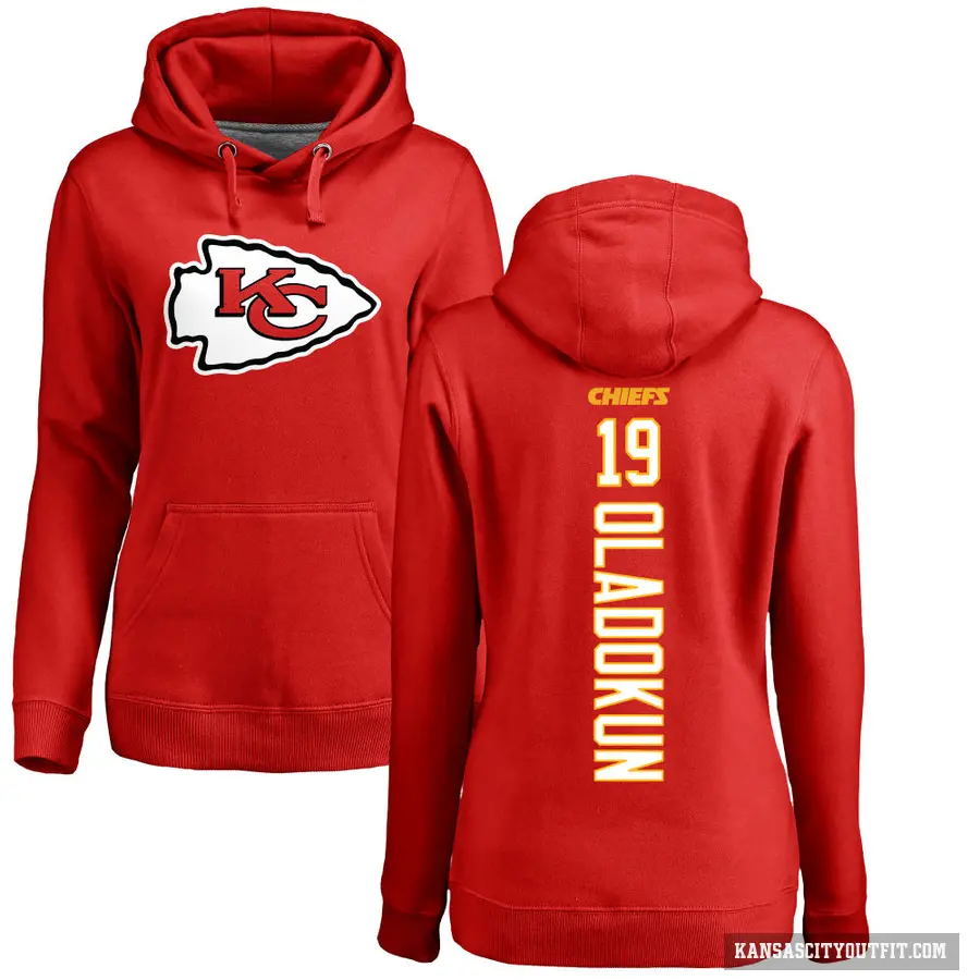 Women's ＃19 Chris Oladokun Kansas City Chiefs Red Pro Line Backer Pullover Hoodie