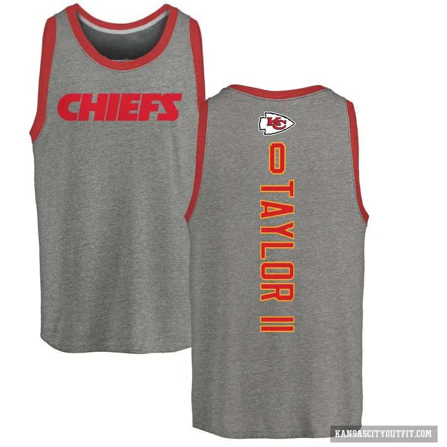 Youth ＃0 Jason Taylor II Kansas City Chiefs Ash Backer Tank Top