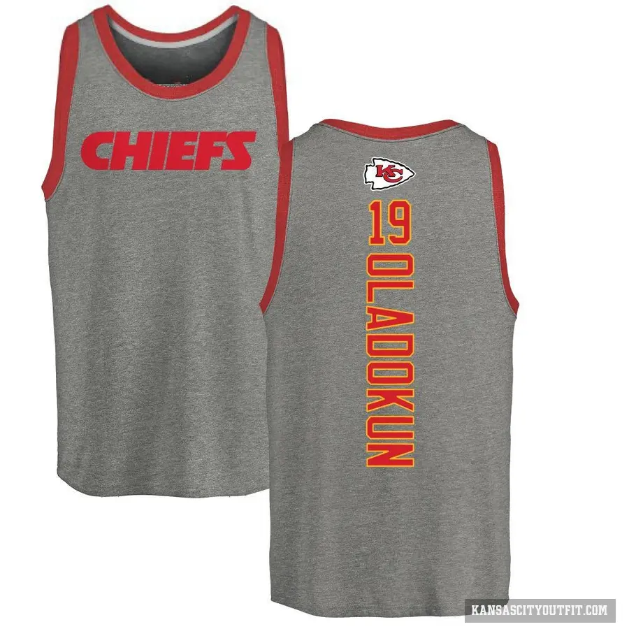 Youth ＃19 Chris Oladokun Kansas City Chiefs Ash Backer Tank Top