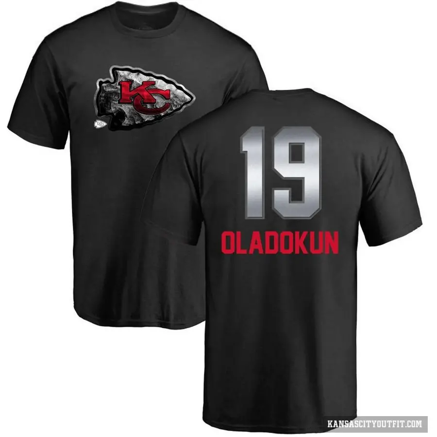 Youth ＃19 Chris Oladokun Kansas City Chiefs Black Midnight Mascot T-Shirt