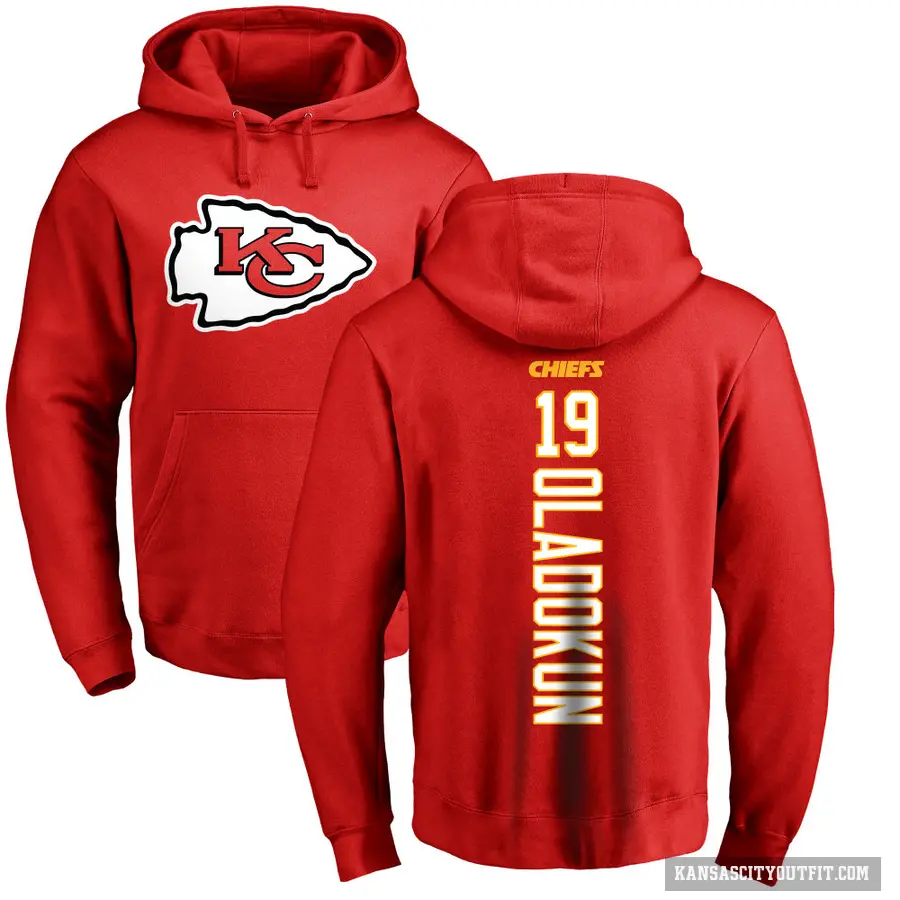 Youth ＃19 Chris Oladokun Kansas City Chiefs Red Pro Line Backer Pullover Hoodie