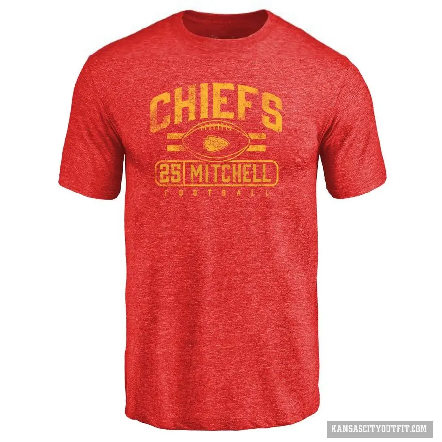 Youth ＃25 Elijah Mitchell Kansas City Chiefs Red Flanker T-Shirt