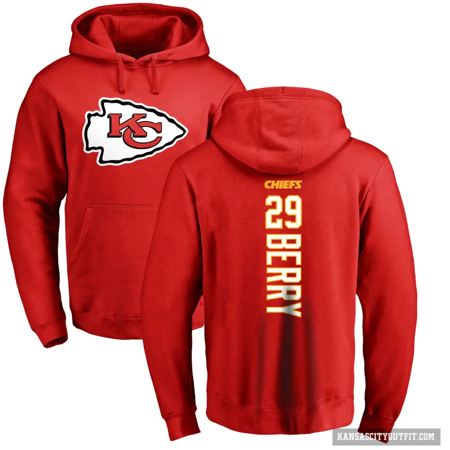 Youth ＃29 Eric Berry Kansas City Chiefs Red Pro Line Backer Pullover Hoodie