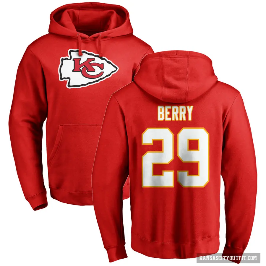 Youth ＃29 Eric Berry Kansas City Chiefs Red Pro Line Logo Pullover Hoodie