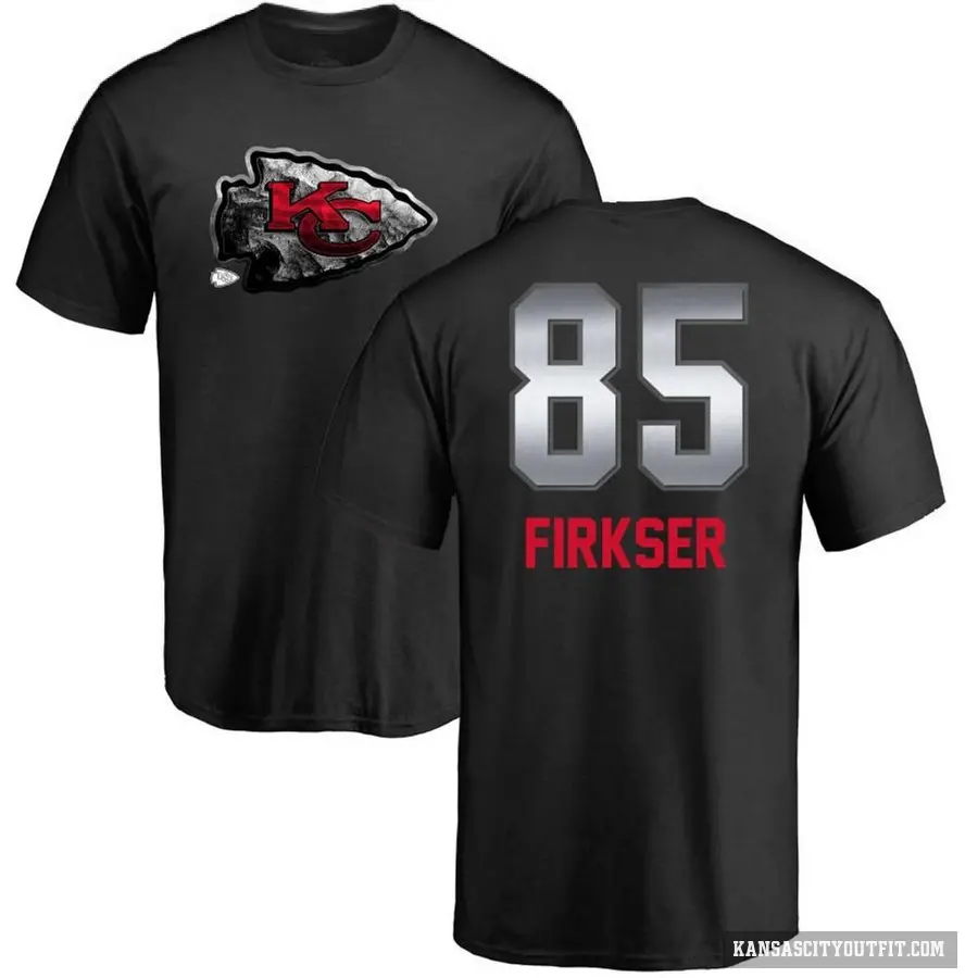 Youth ＃85 Anthony Firkser Kansas City Chiefs Black Midnight Mascot T-Shirt